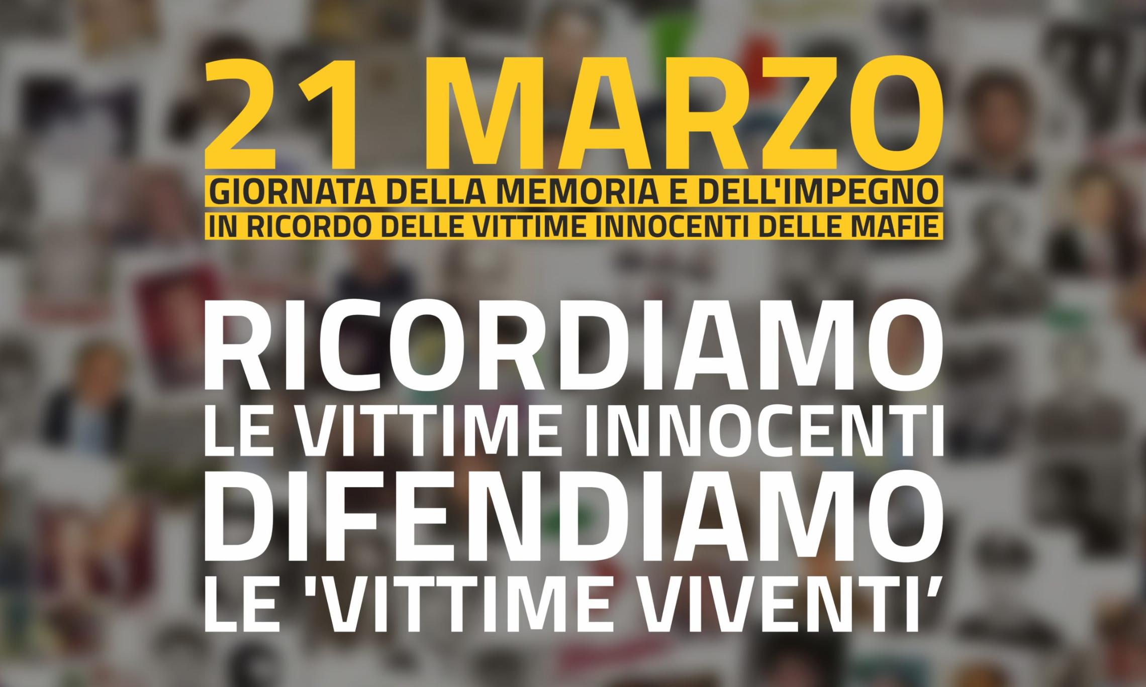 Giornata della Memoria e dell’Impegno in ricordo delle vittime delle mafie