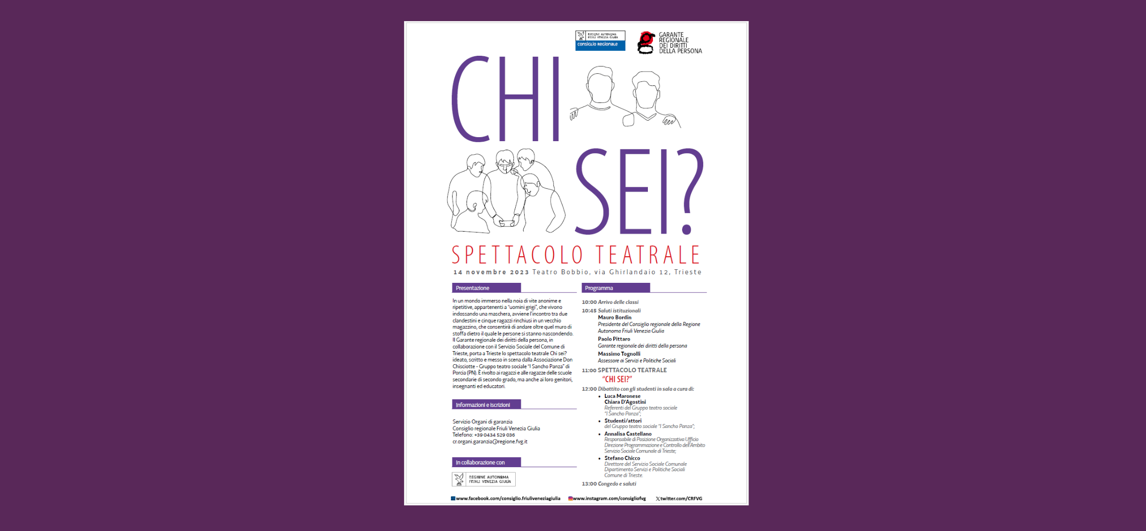 Spettacolo teatrale “CHI SEI?”