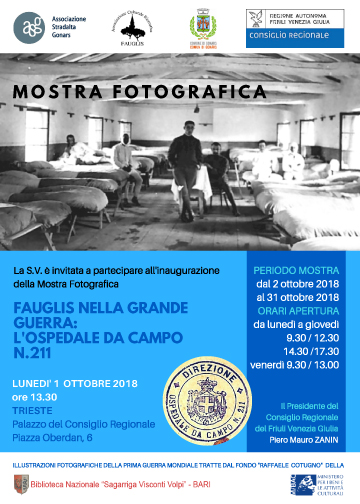 Dall'invito della mostra Fauglis nella Grande Guerra. L'ospedale da campo n. 211